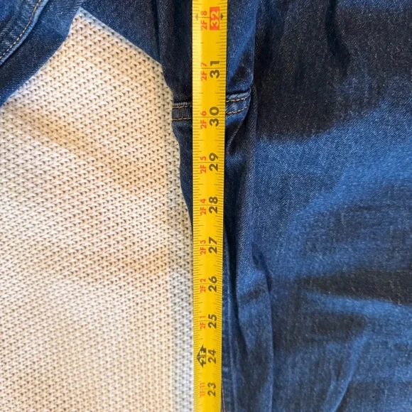 REFORMATION Jax Stretch High Rise Straight Jeans Dark Blue - Picture 16 of 16